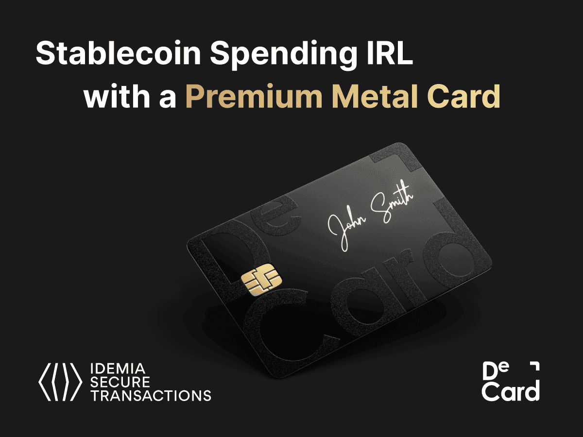 IDEMIA and DeCard Launch Premium Metal Card for Crypto Users